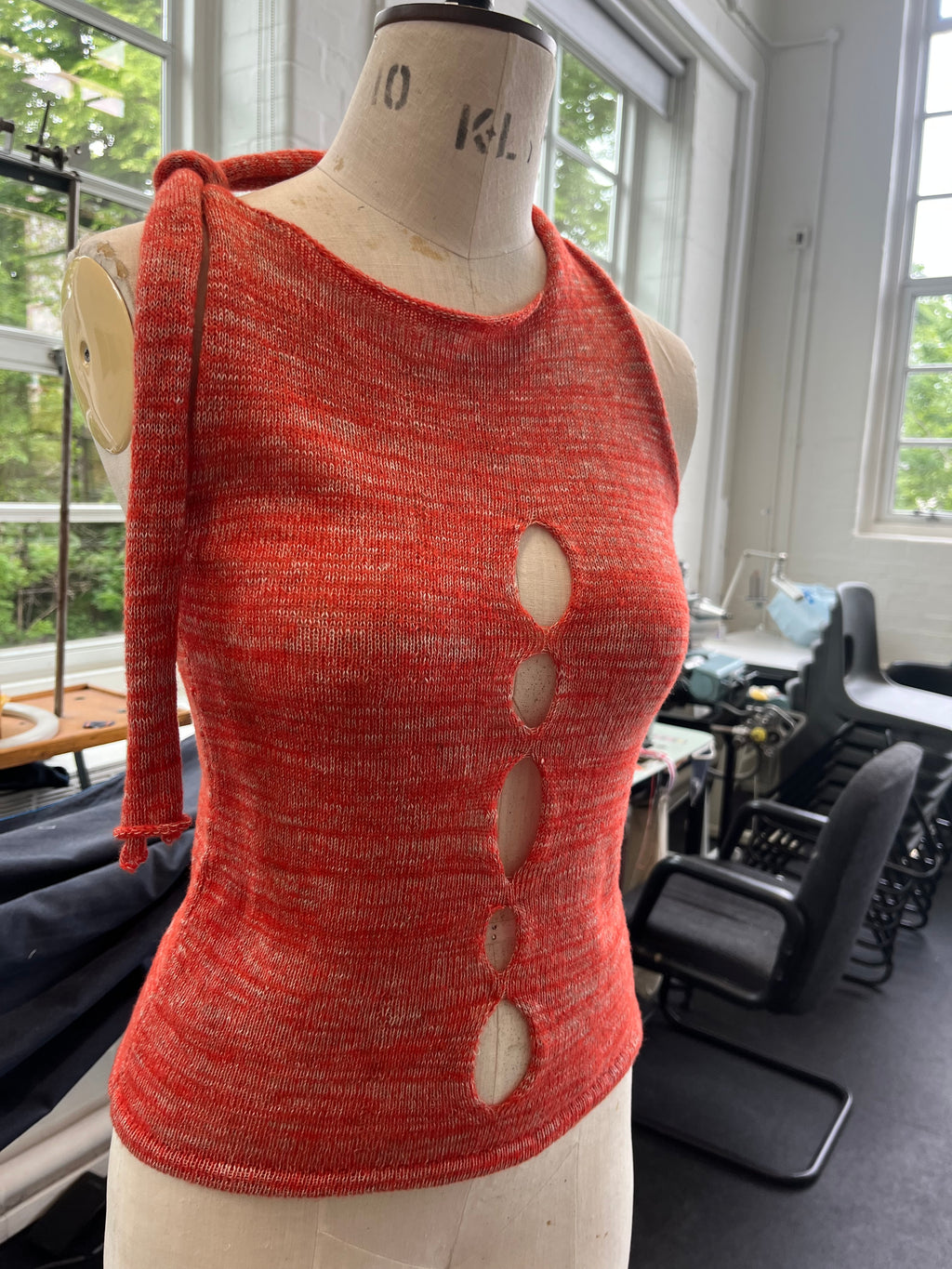 Scarf holes top
