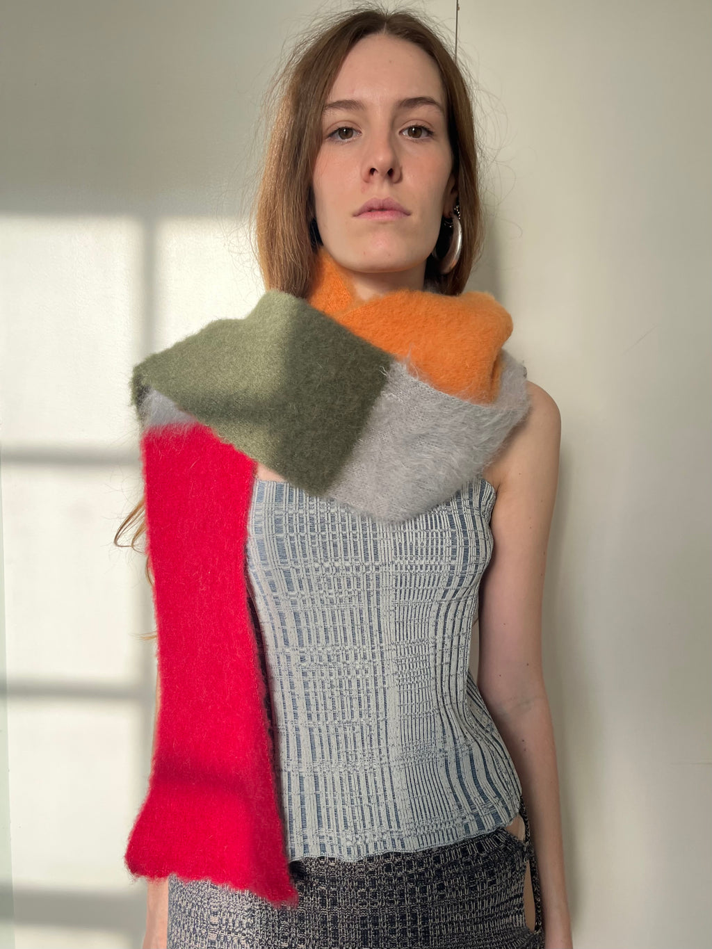 Brushed mohair  scarf