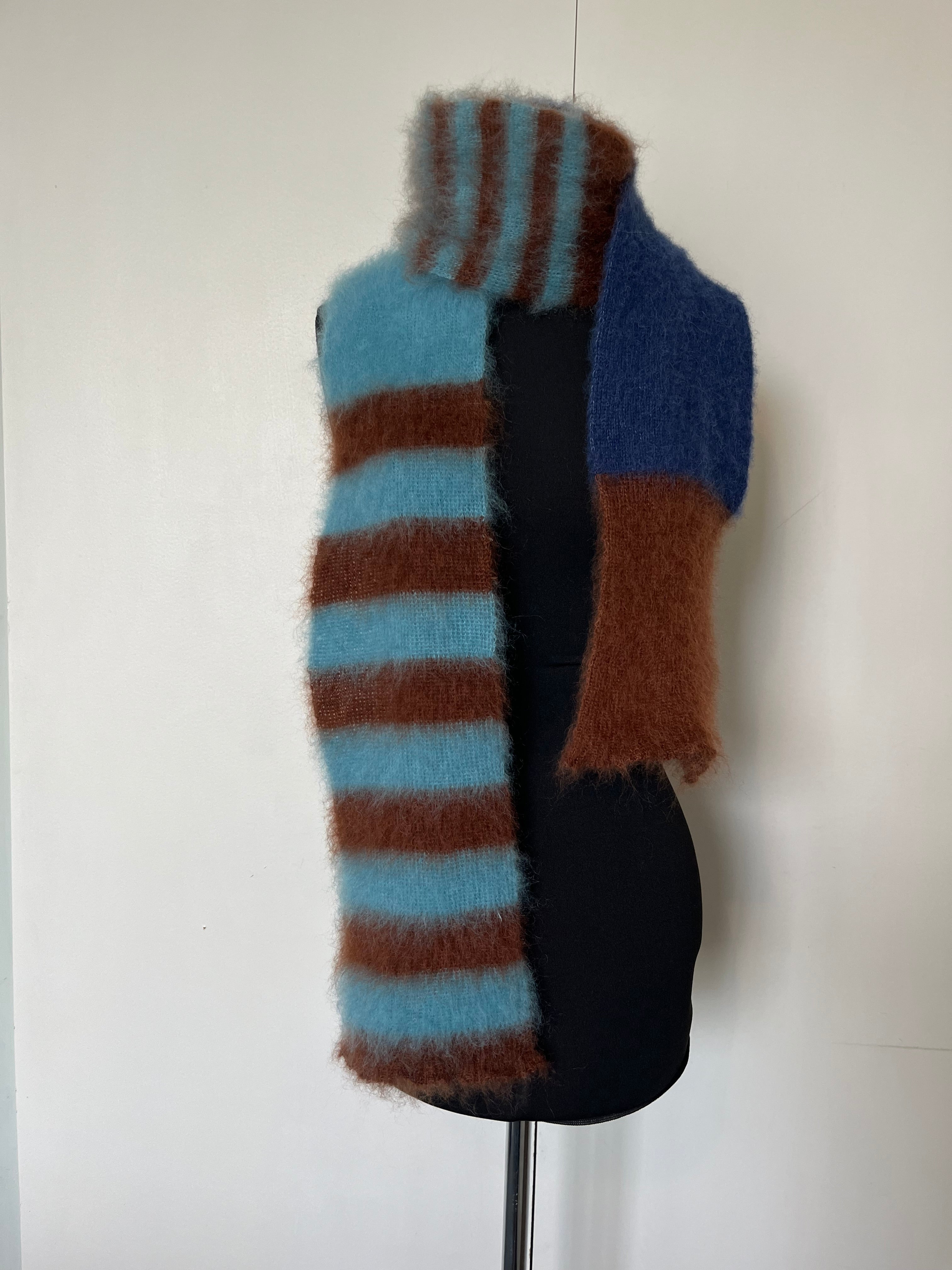Mohair striped scarf