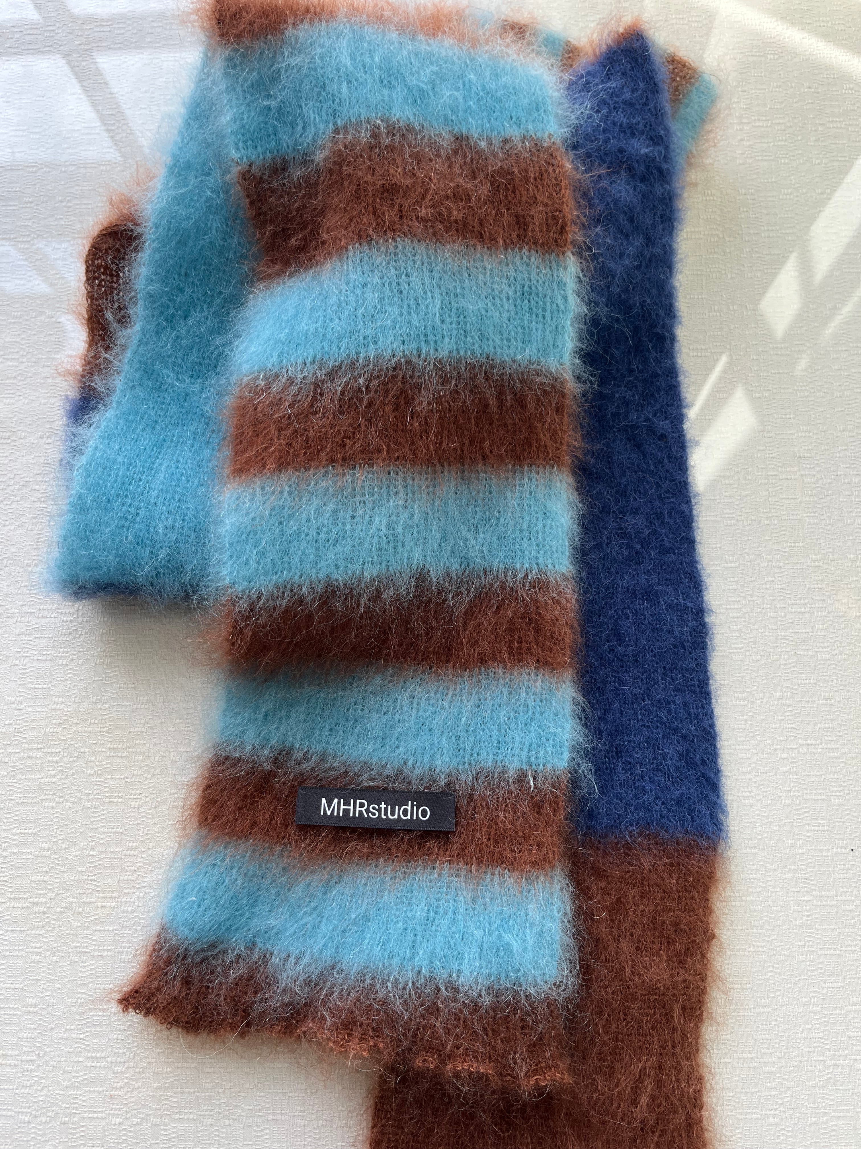 Mohair striped scarf