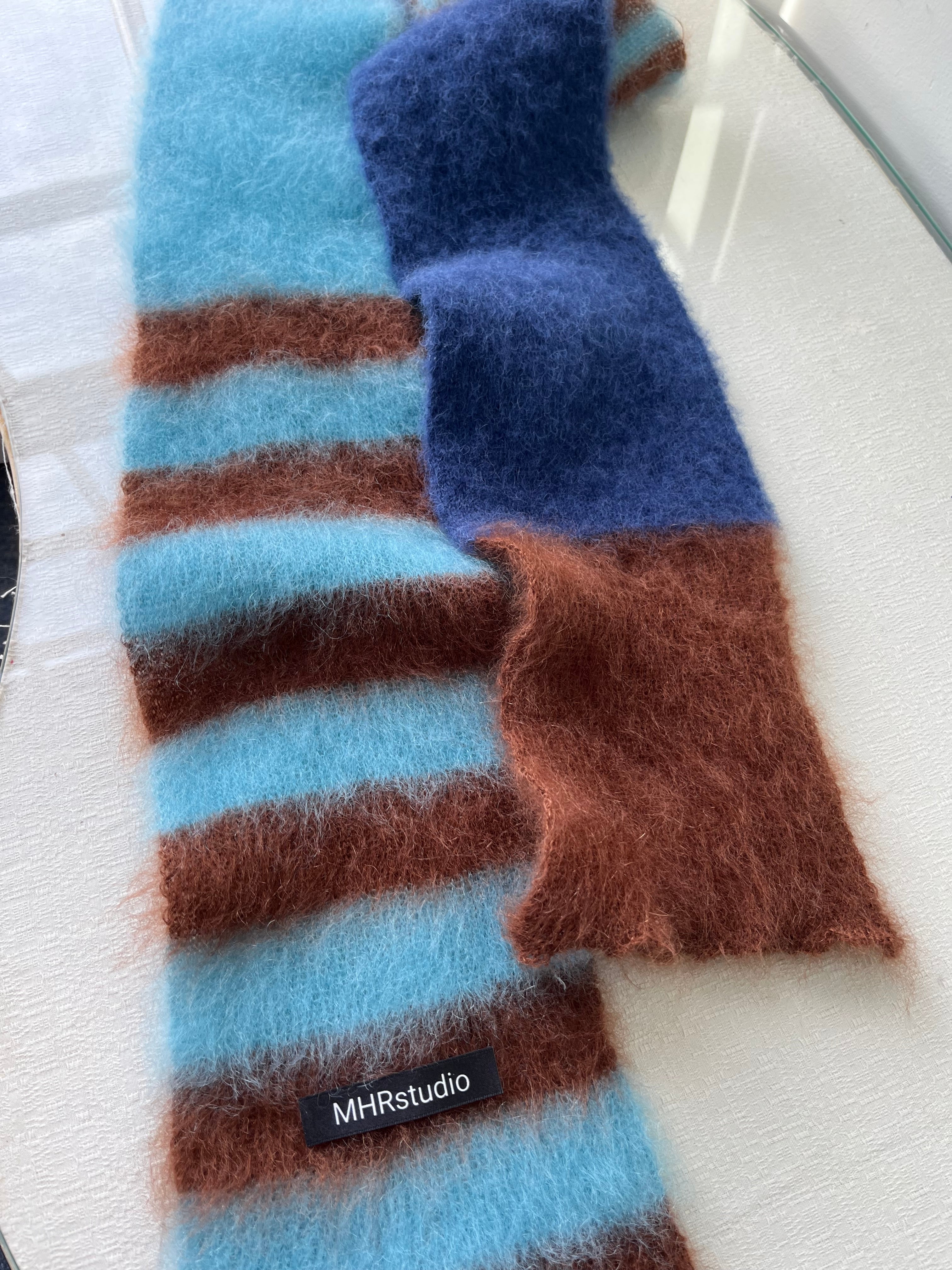 Mohair striped scarf