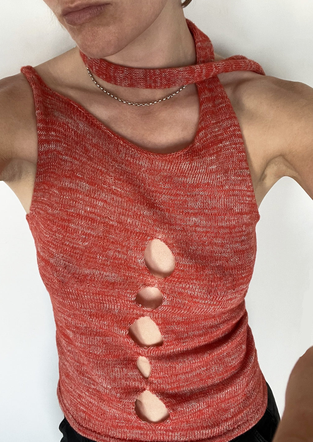 Scarf holes top