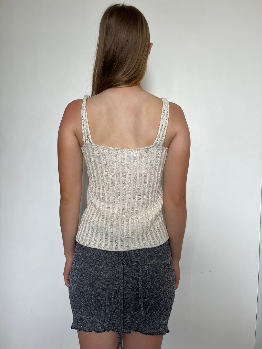 Silk button vest