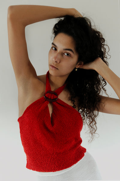 Halterneck Top with Buckle