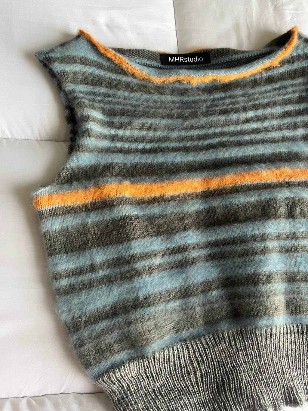 Fuzzy stripe top