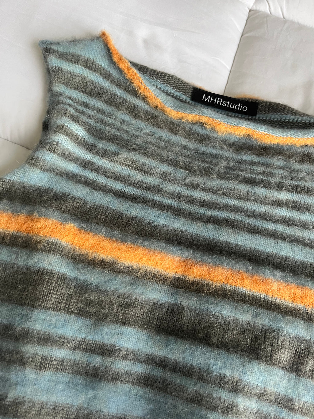 Fuzzy stripe top