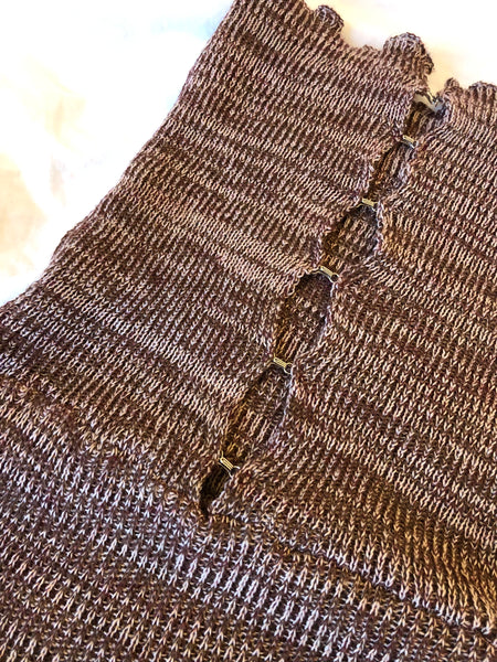Ribbed Hook & Eye Midi Dress