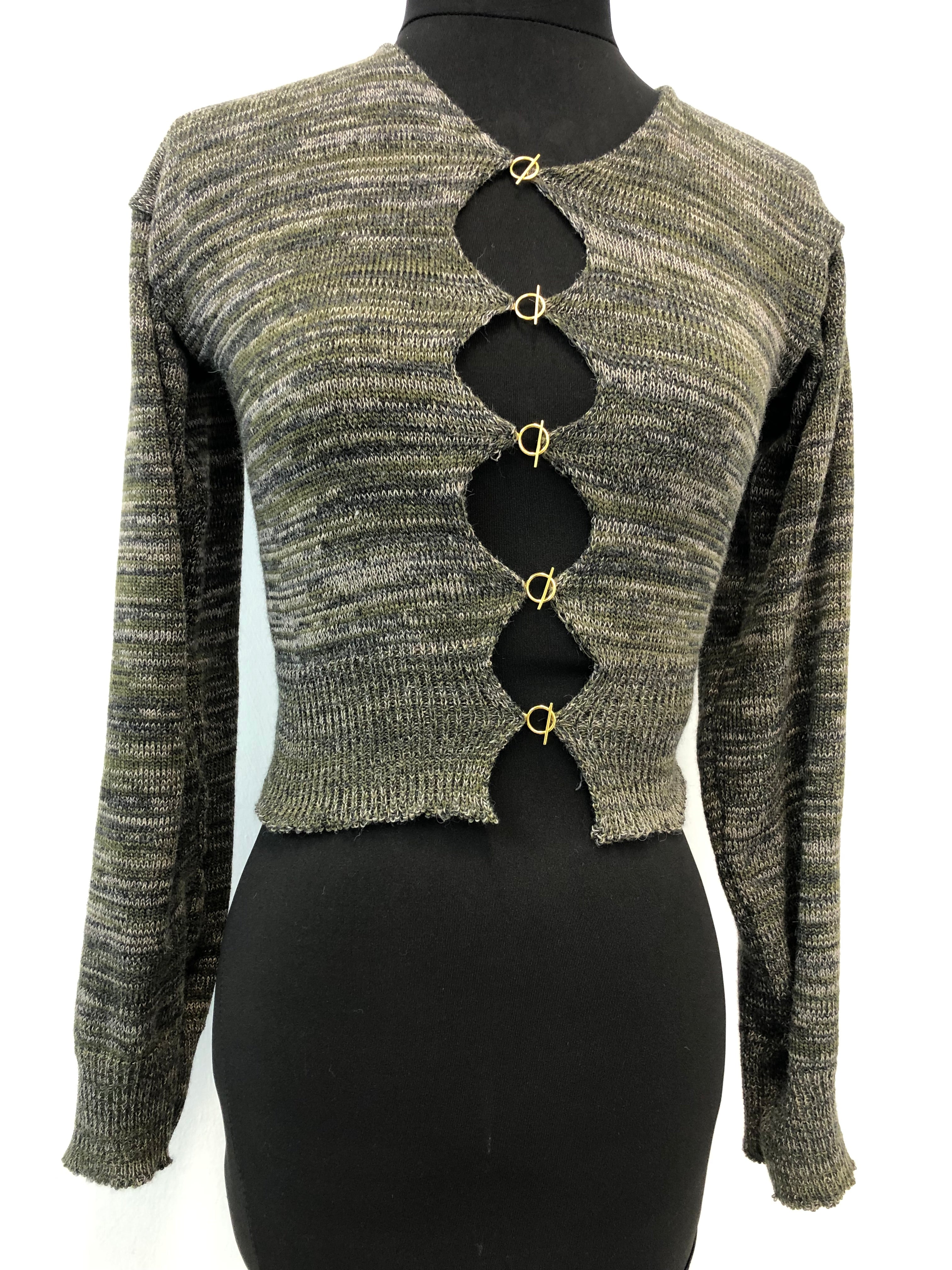 Asymmetric T Bar Cardigan