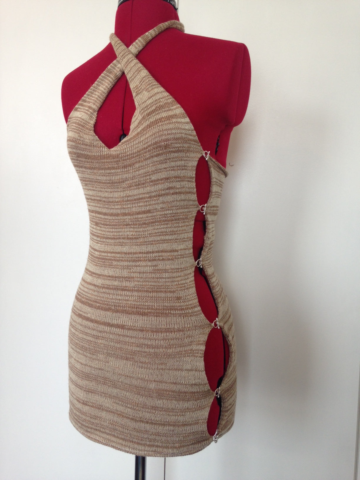 Halterneck T bar Mini Dress