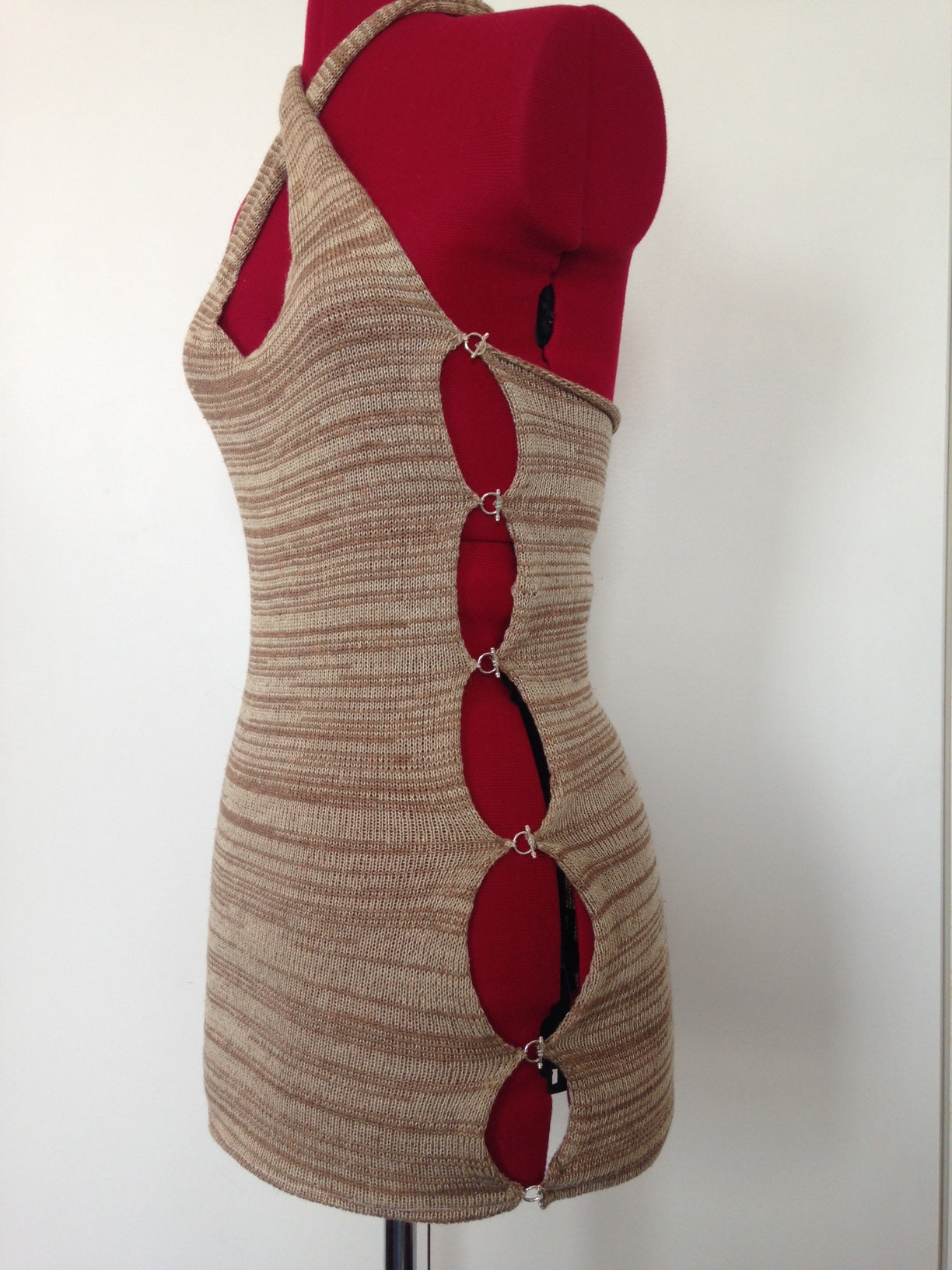 Halterneck T bar Mini Dress