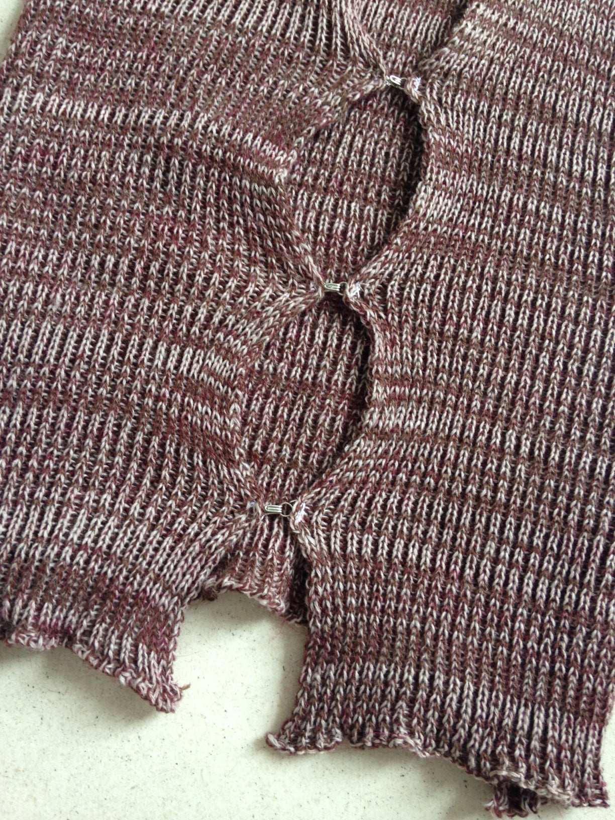 Ribbed Hook & Eye Vest