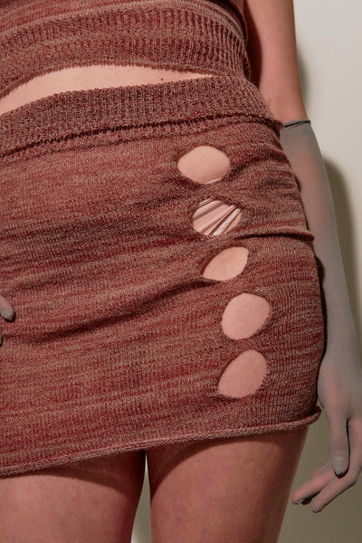 Pink Holes Strapless Top