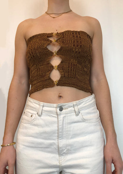Ribbed T Bar Bustier