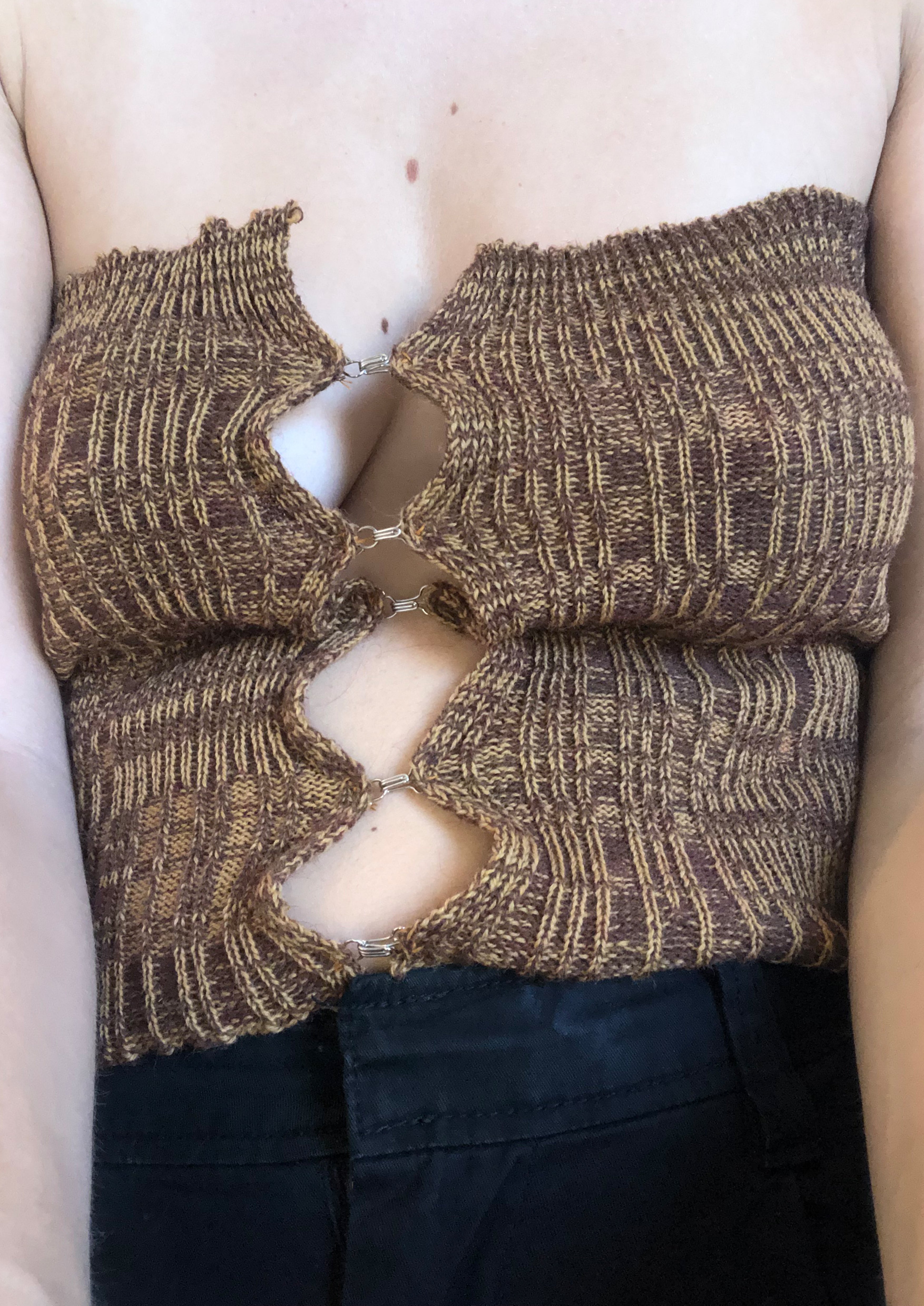 Ribbed Hook & Eye Bustier