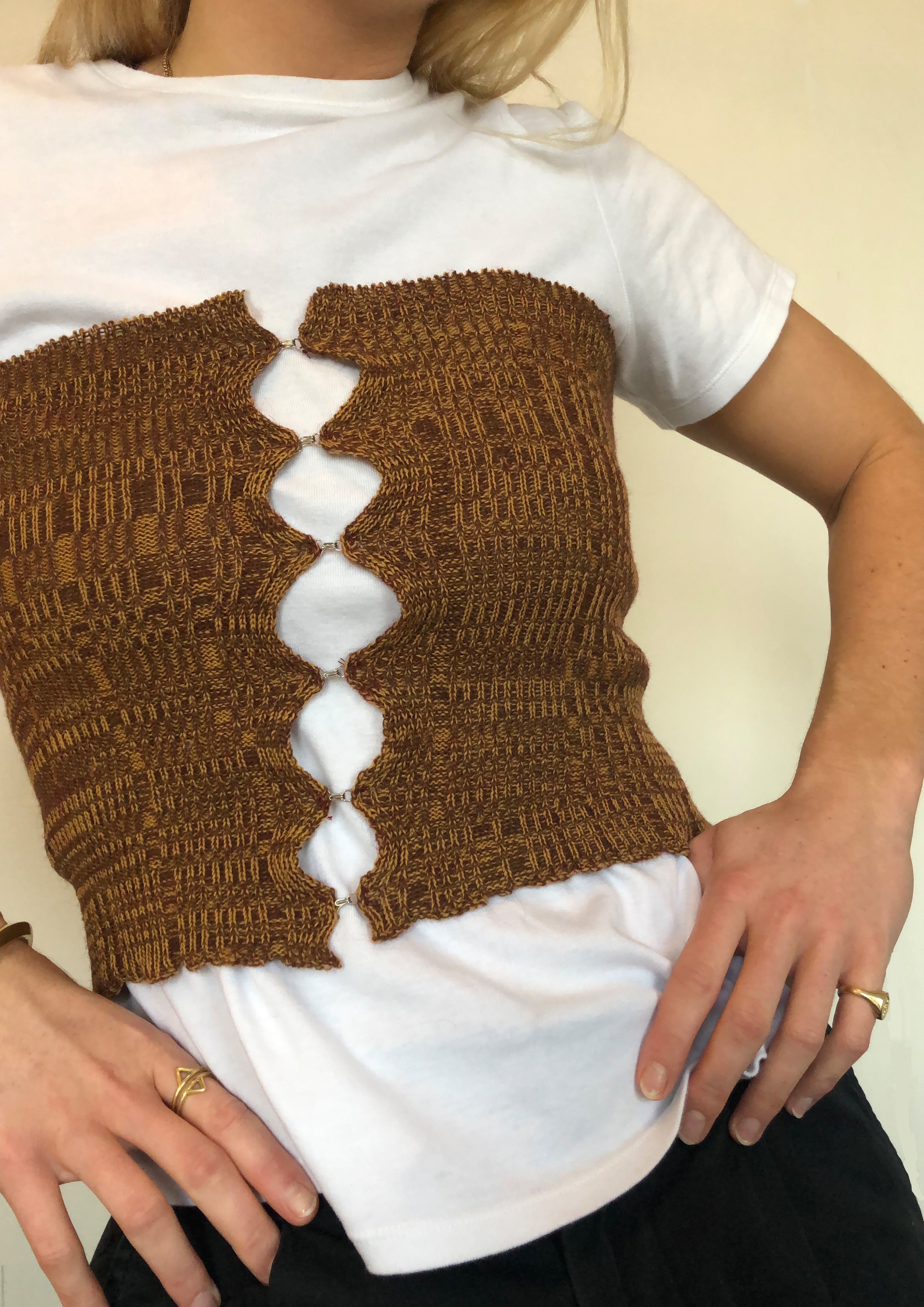 Ribbed Hook & Eye Bustier