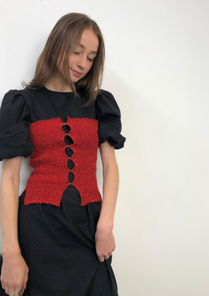 Ribbed Hook & Eye Bustier