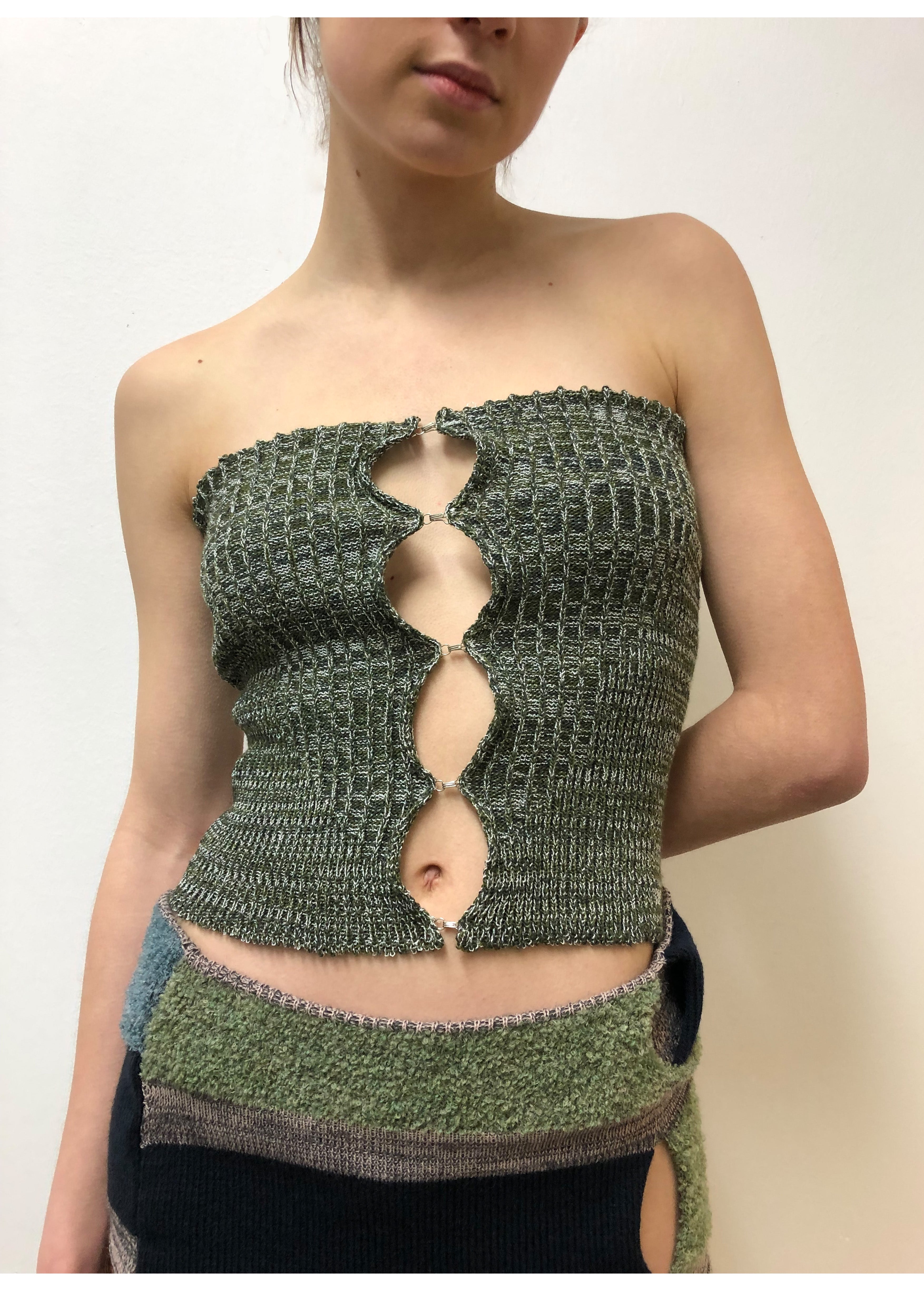 Ribbed Hook & Eye Bustier