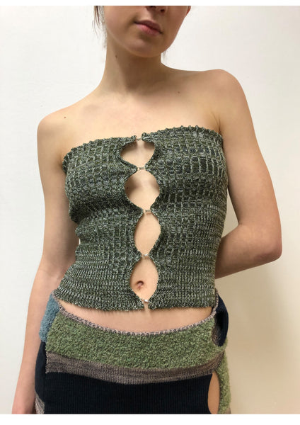 Ribbed Hook & Eye Bustier