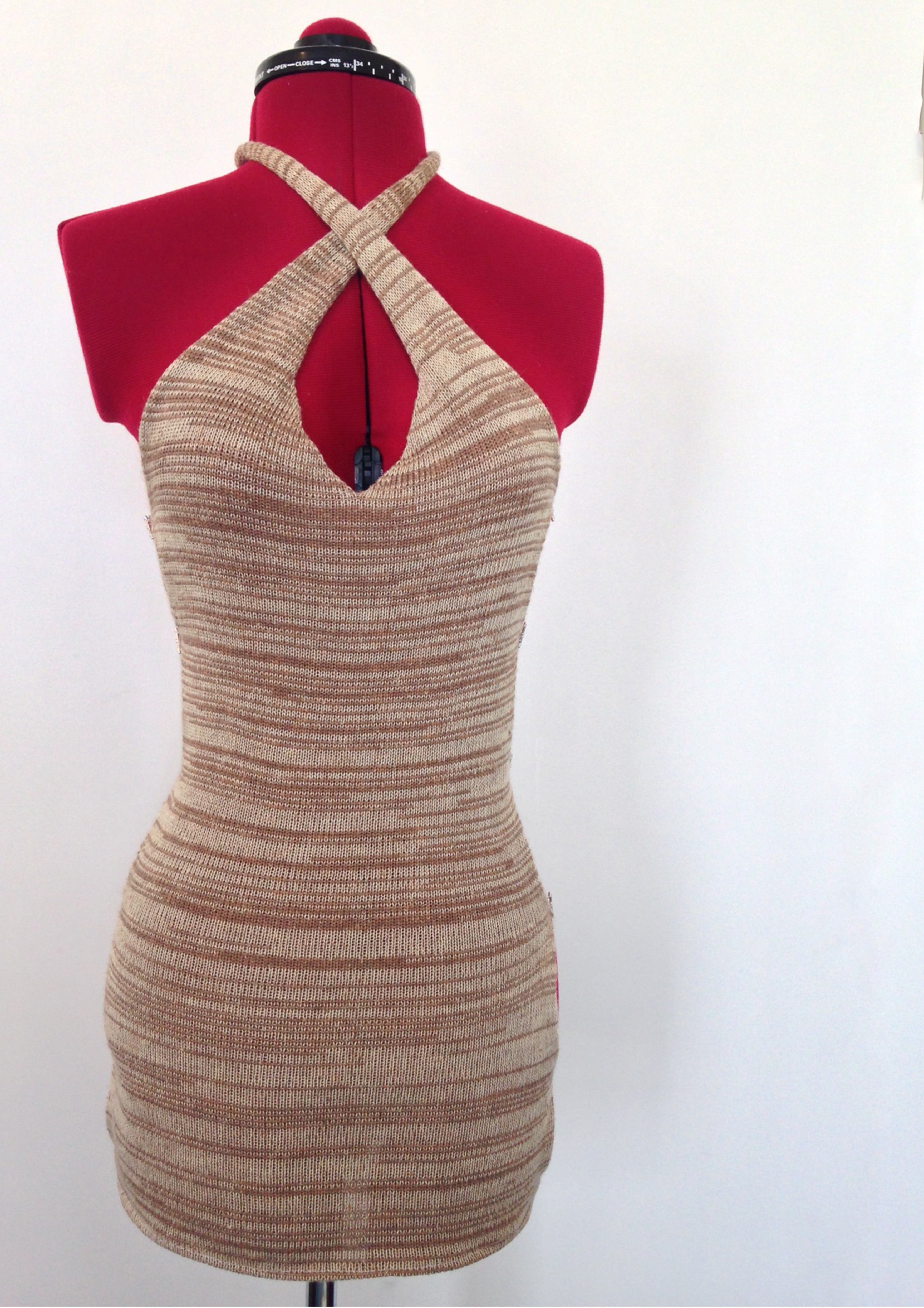 Halterneck T bar Mini Dress