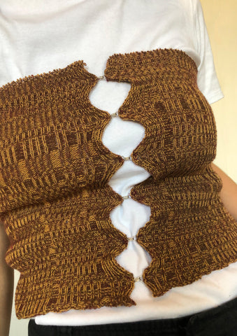 Ribbed Hook & Eye Bustier