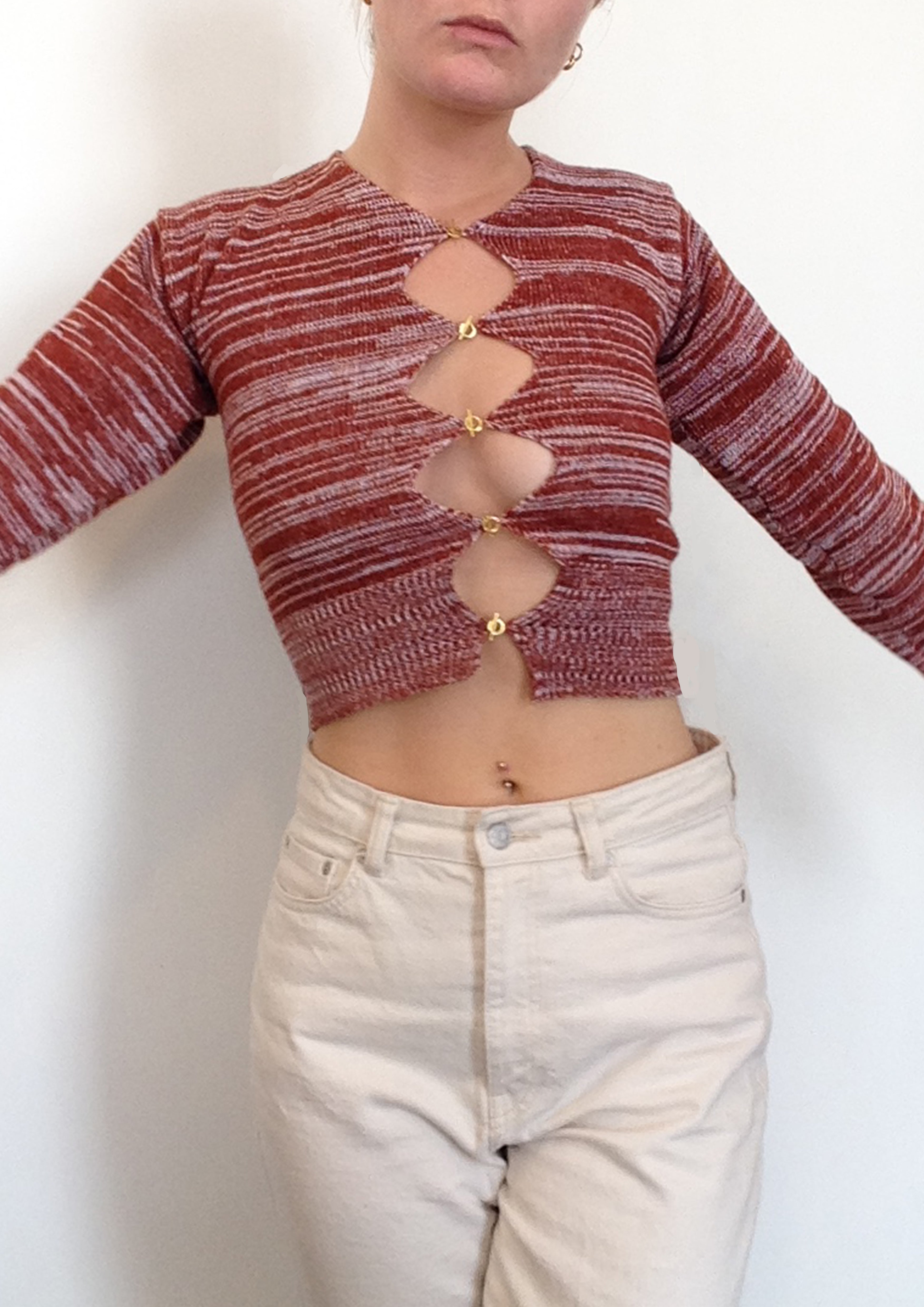 Asymmetric T bar Cardigan
