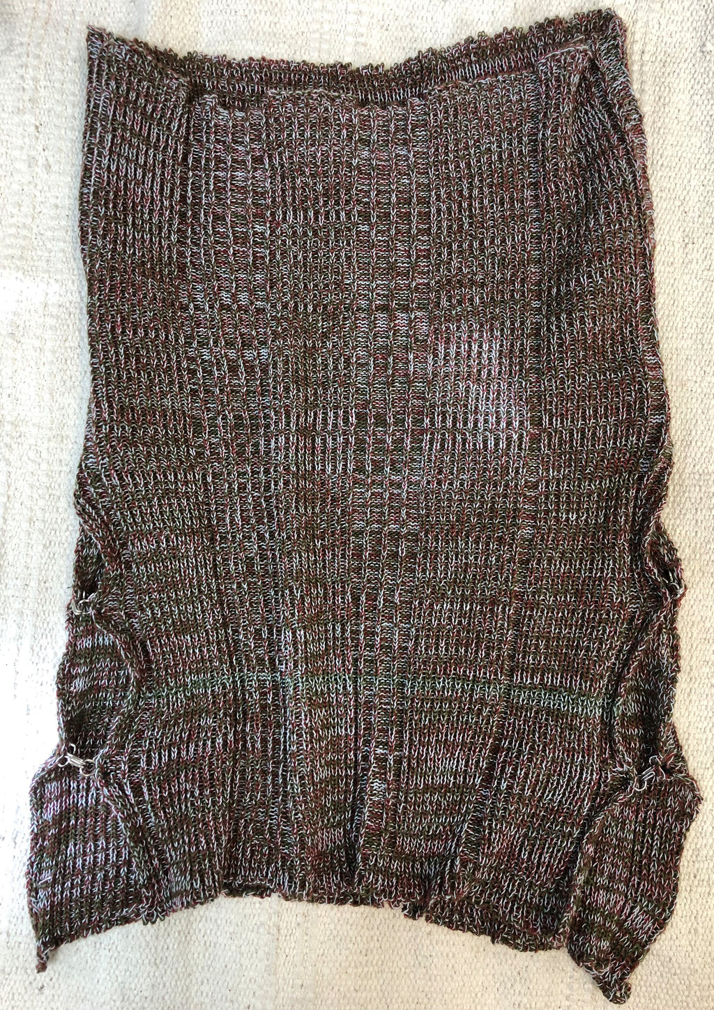 Hook & Eye Ribbed Mini Skirt