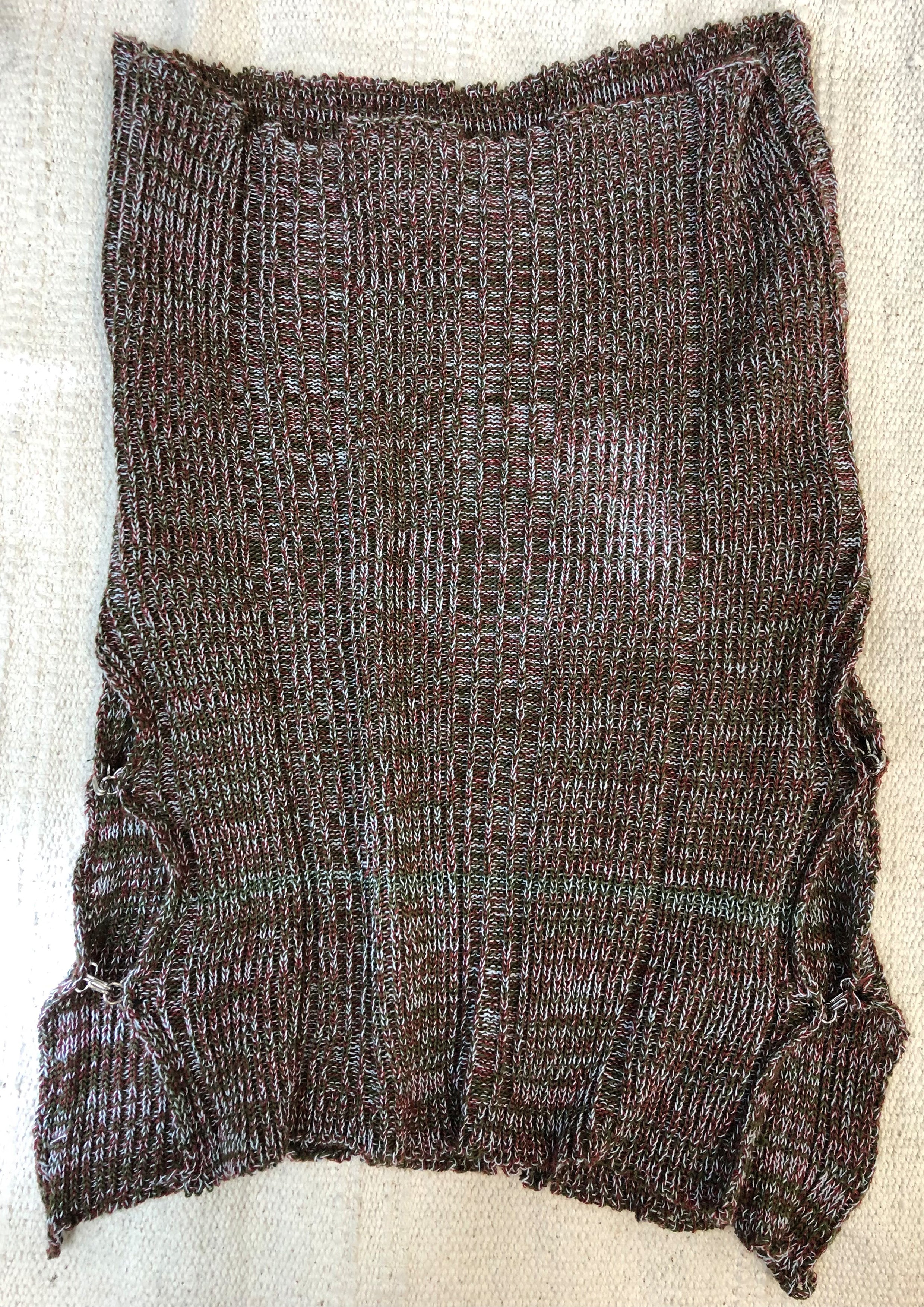 Hook & Eye Ribbed Mini Skirt