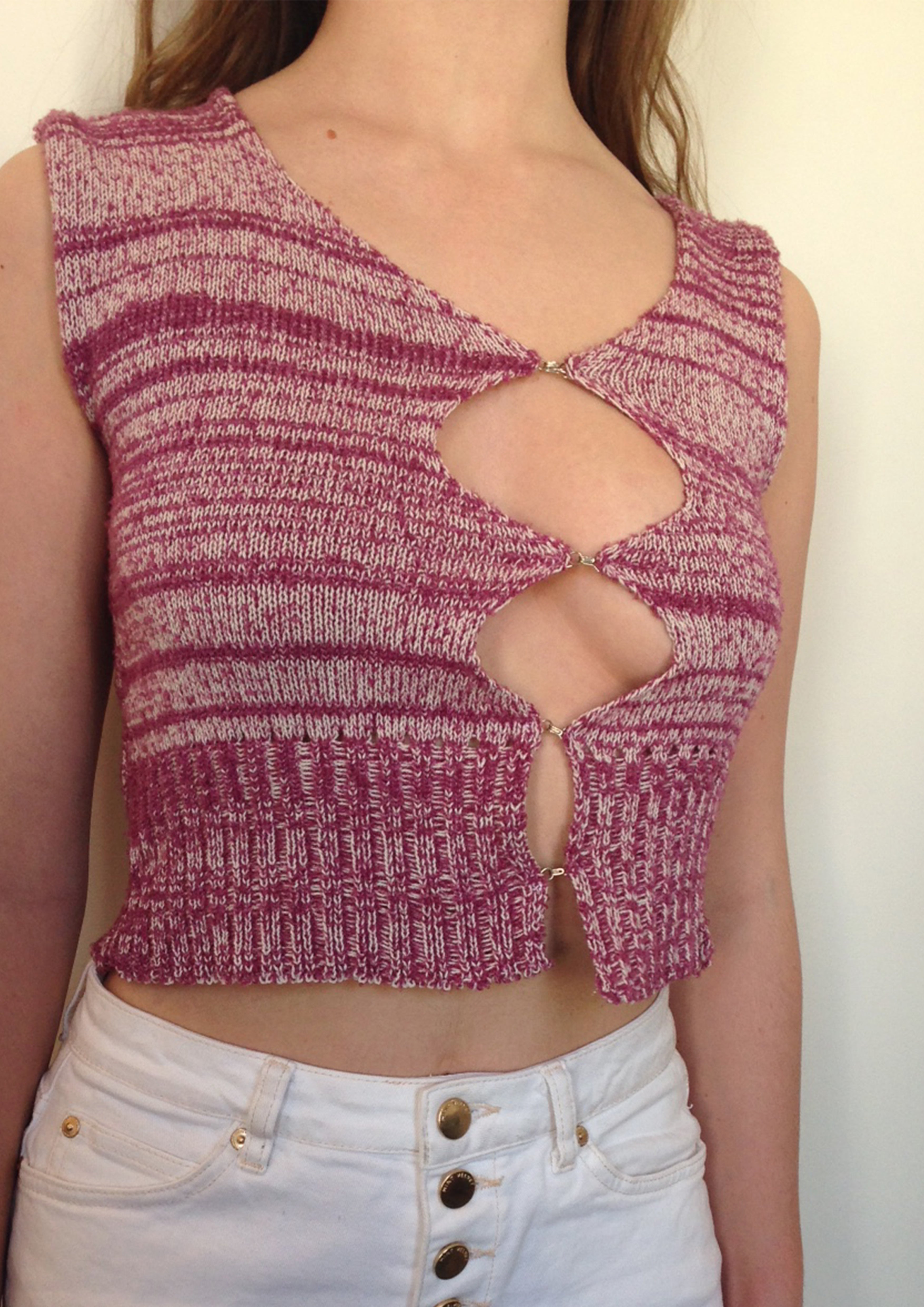Asymmetric Hook and Eye Vest