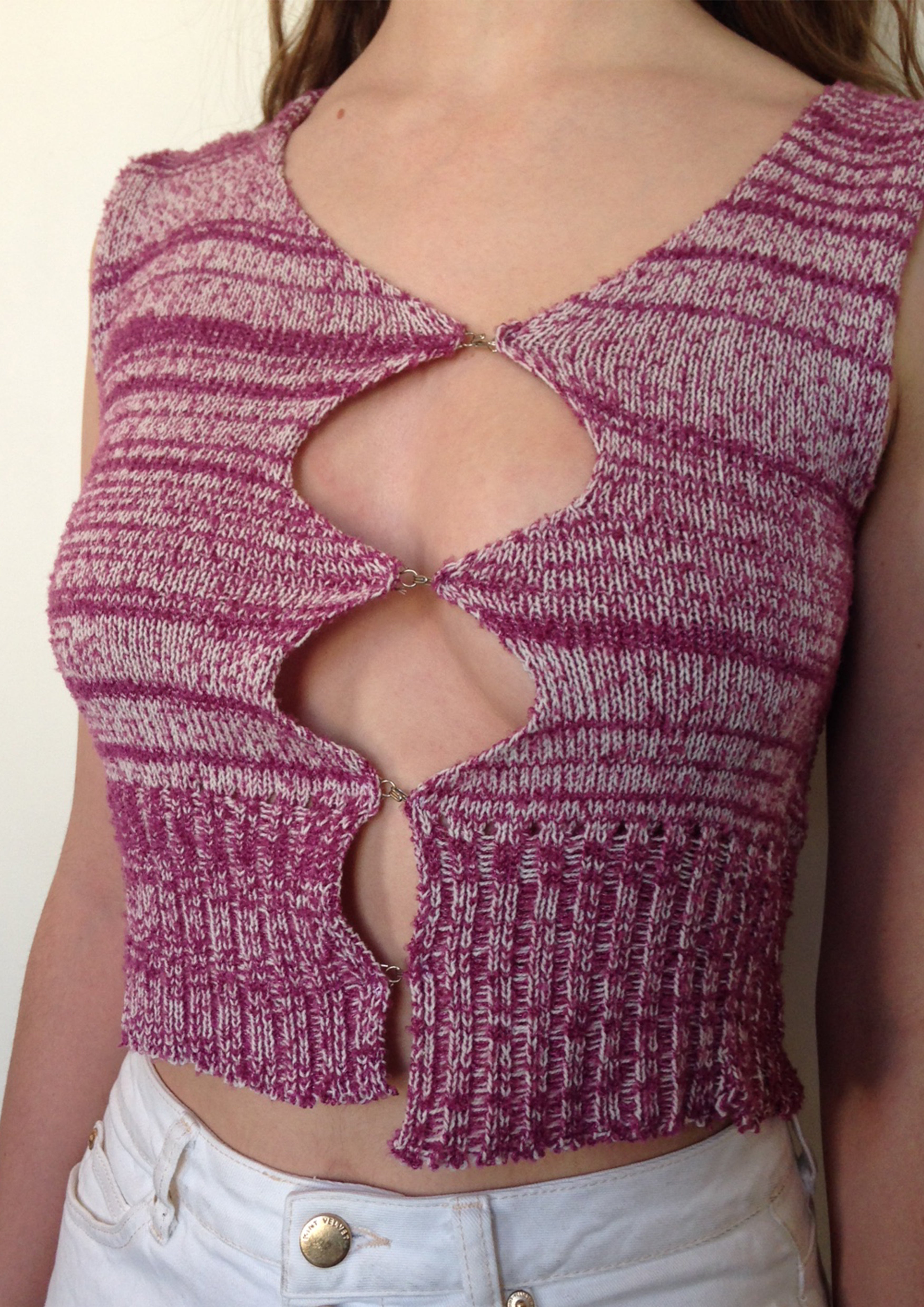 Asymmetric Hook and Eye Vest