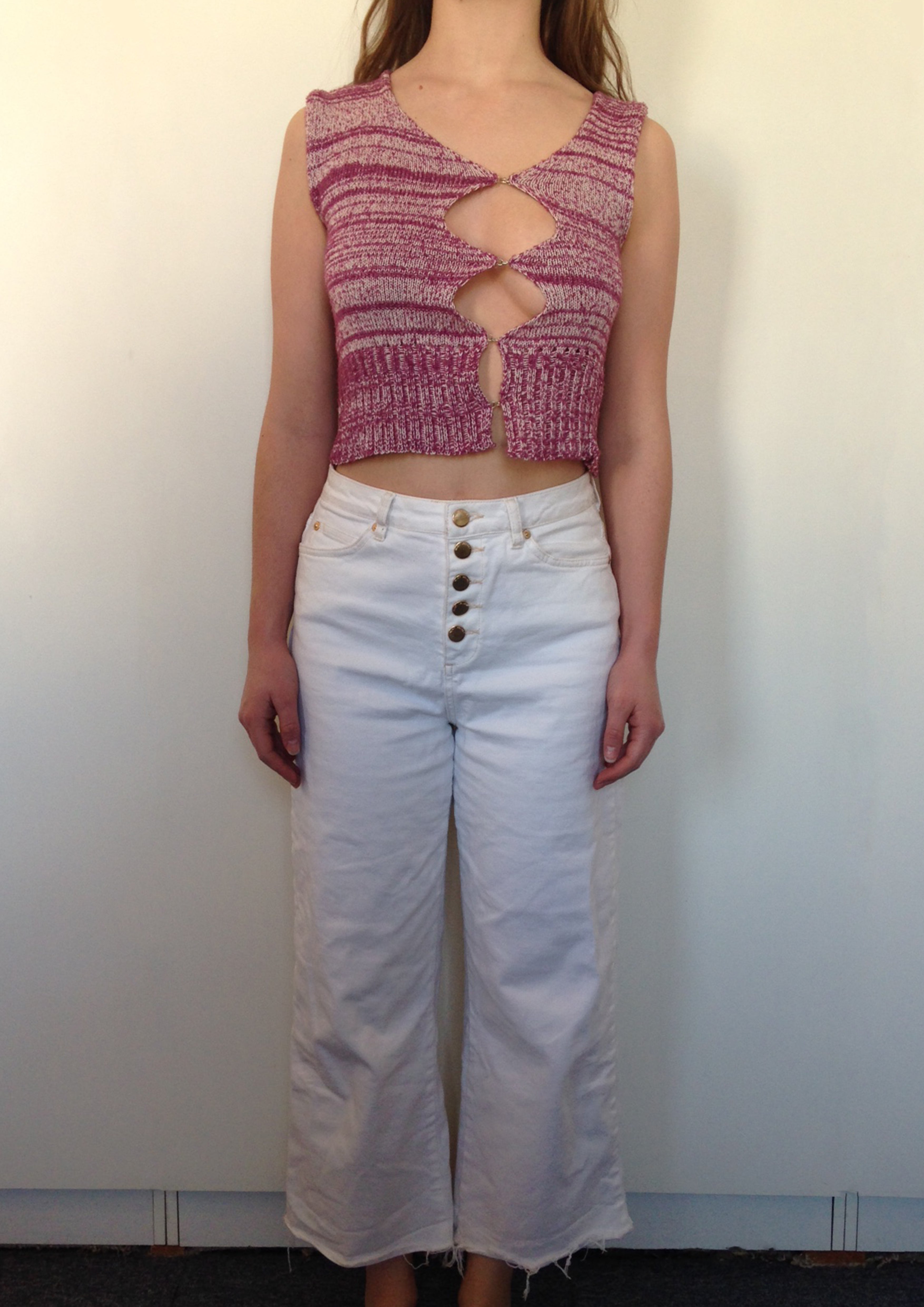 Asymmetric Hook and Eye Vest