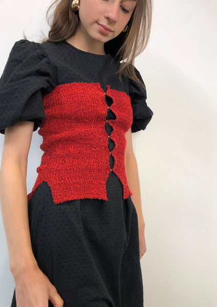 Ribbed Hook & Eye Bustier