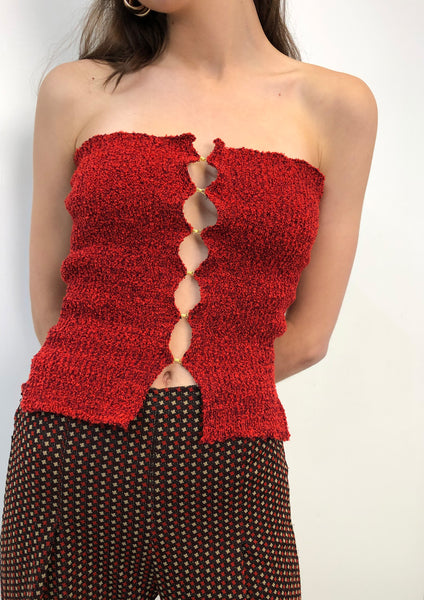 Ribbed Hook & Eye Bustier