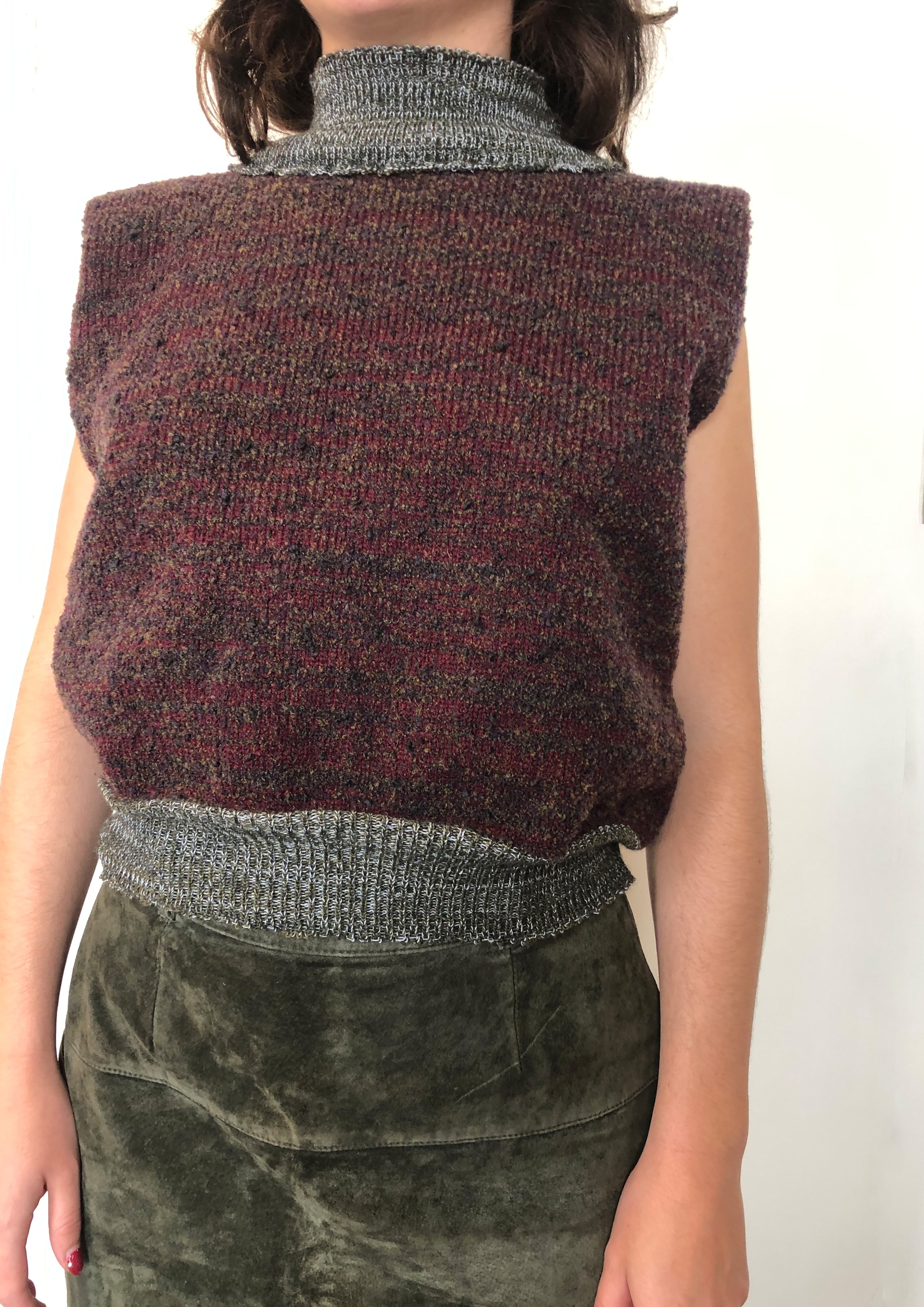 High Neck Sweater Vest