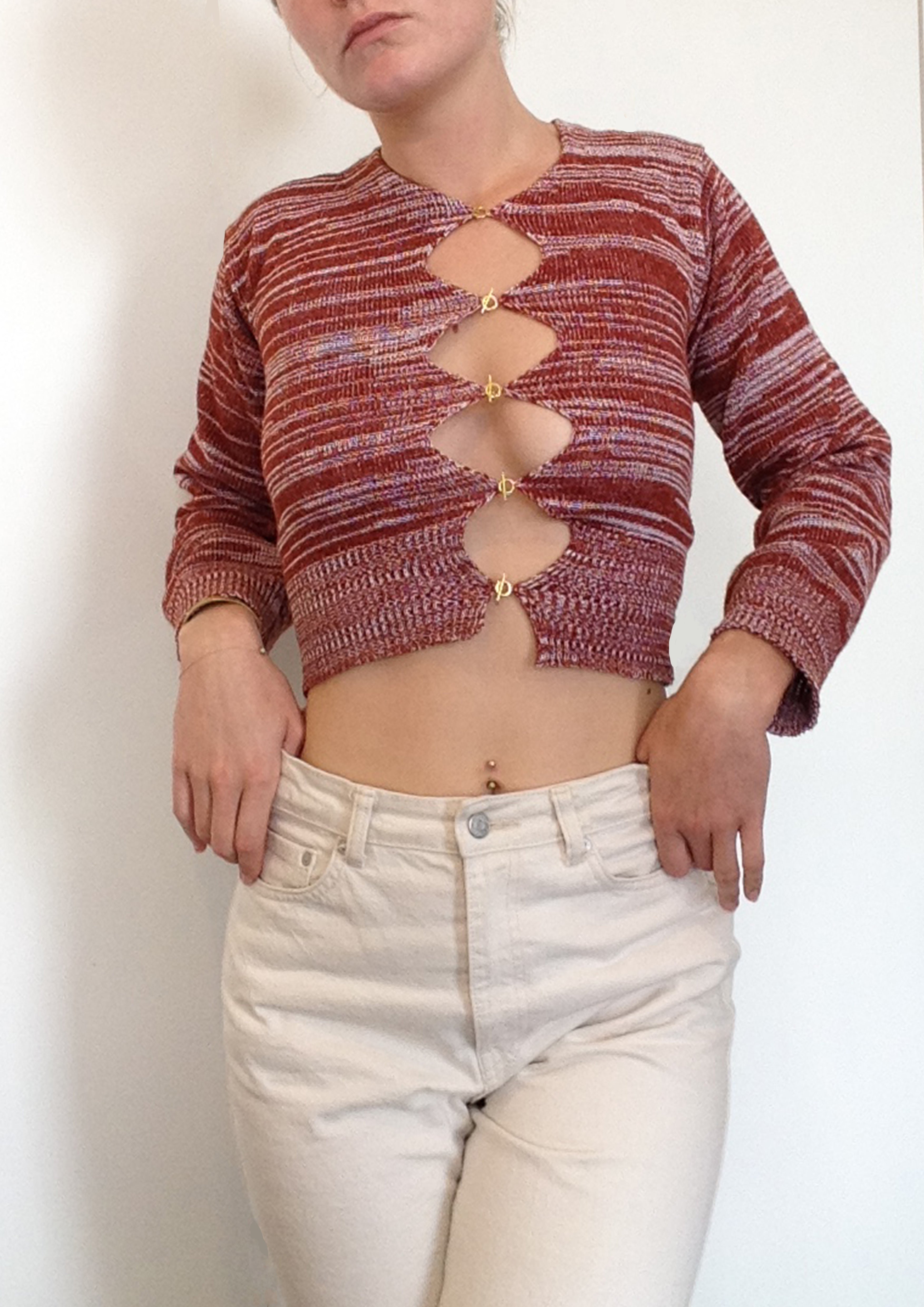 Asymmetric T bar Cardigan