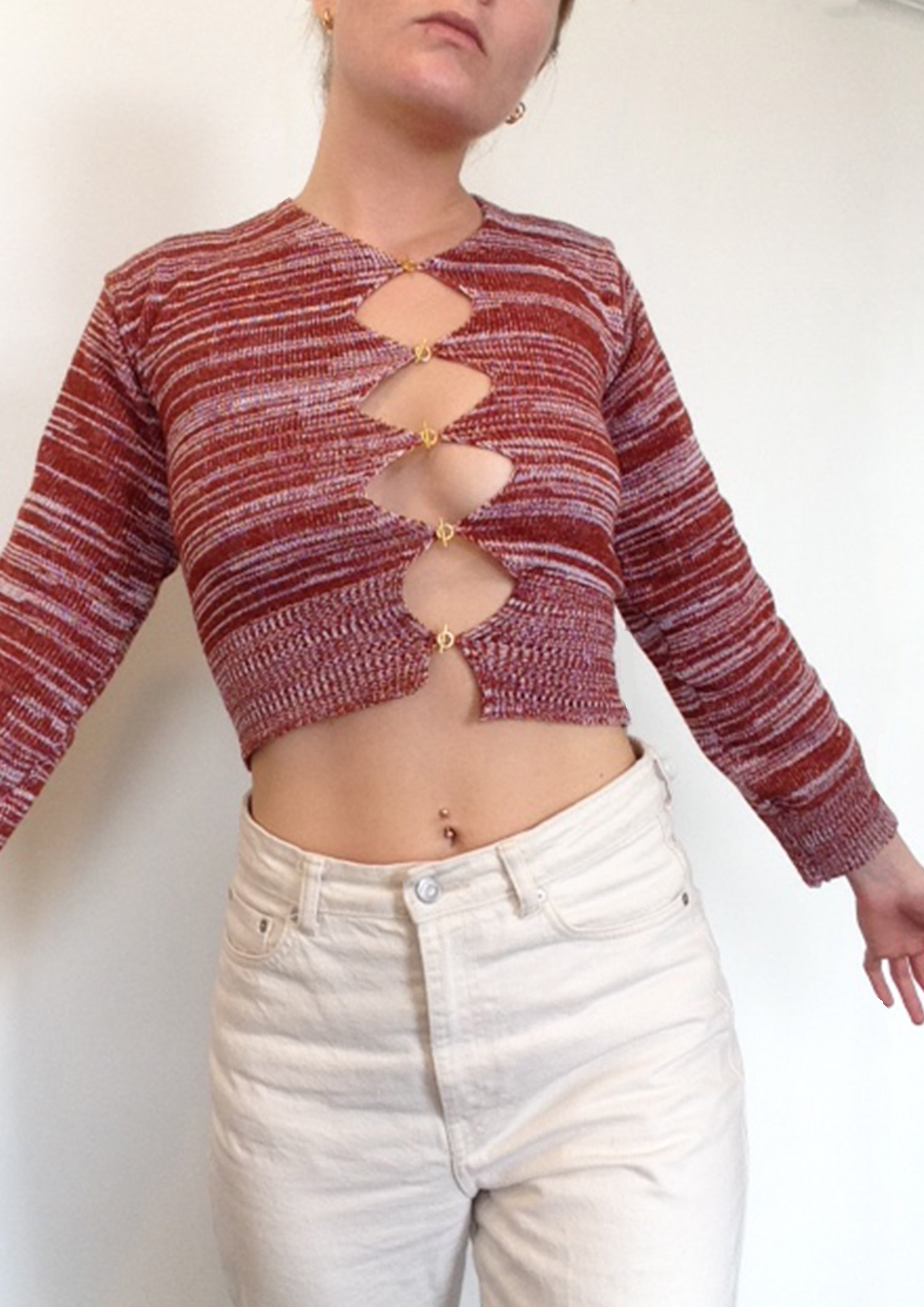 Asymmetric T bar Cardigan