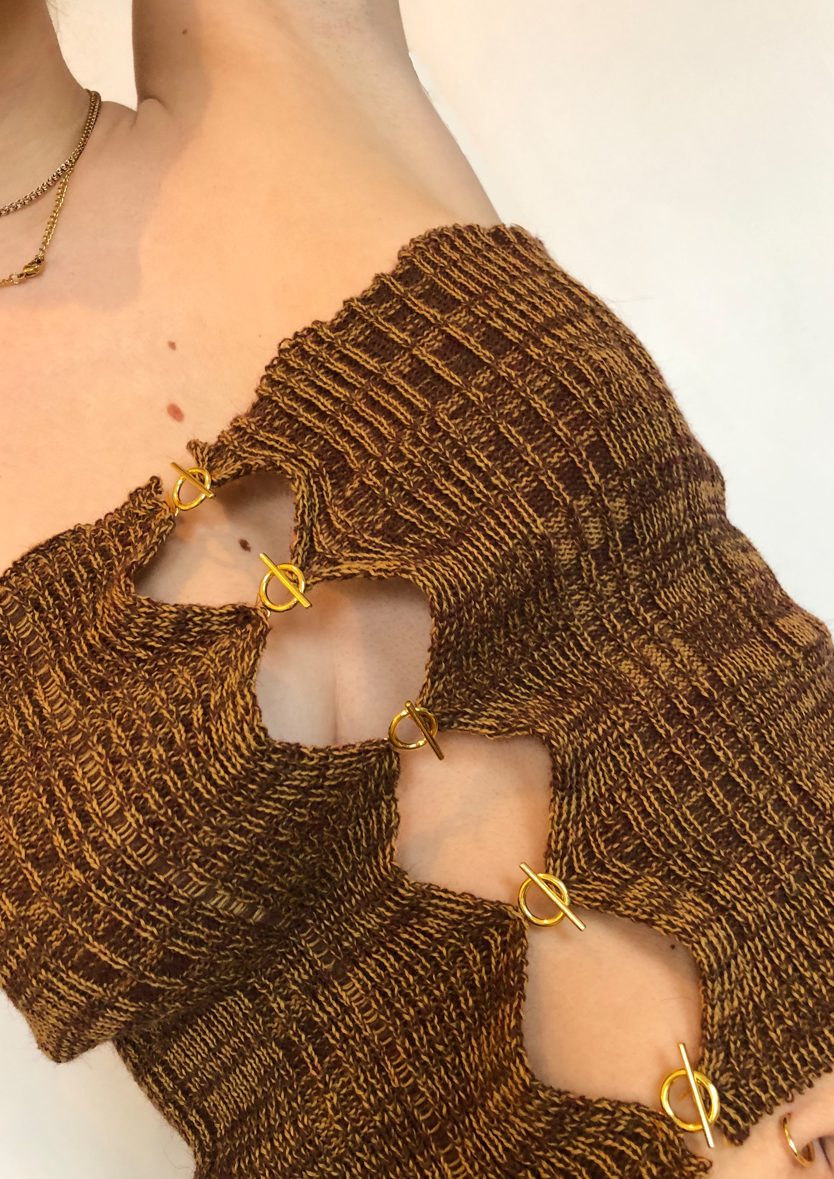 Ribbed T Bar Bustier