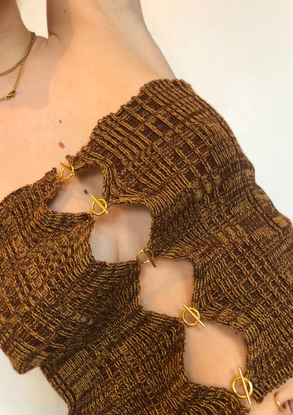 Ribbed T Bar Bustier