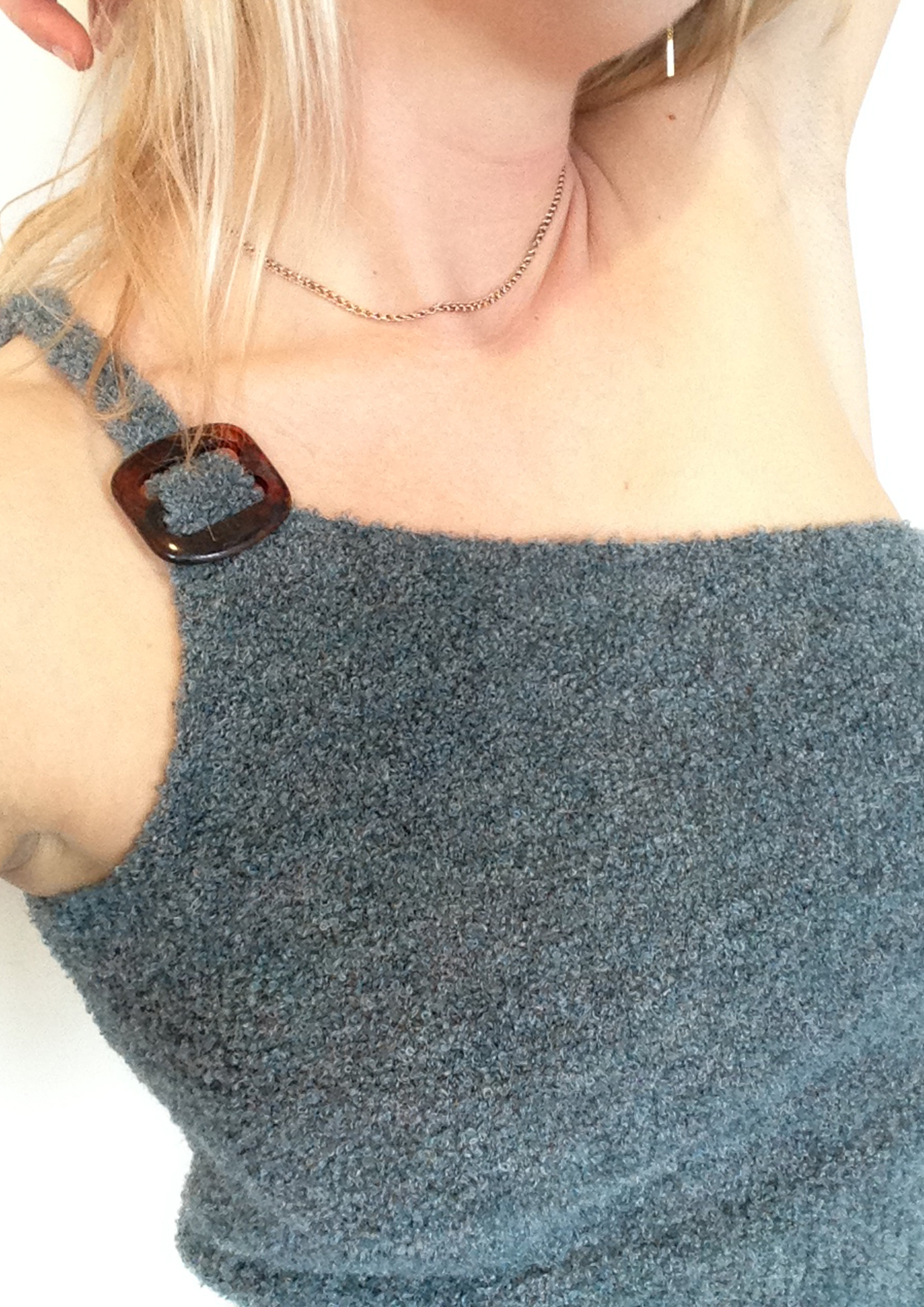 Bouclé Asymmetric Top